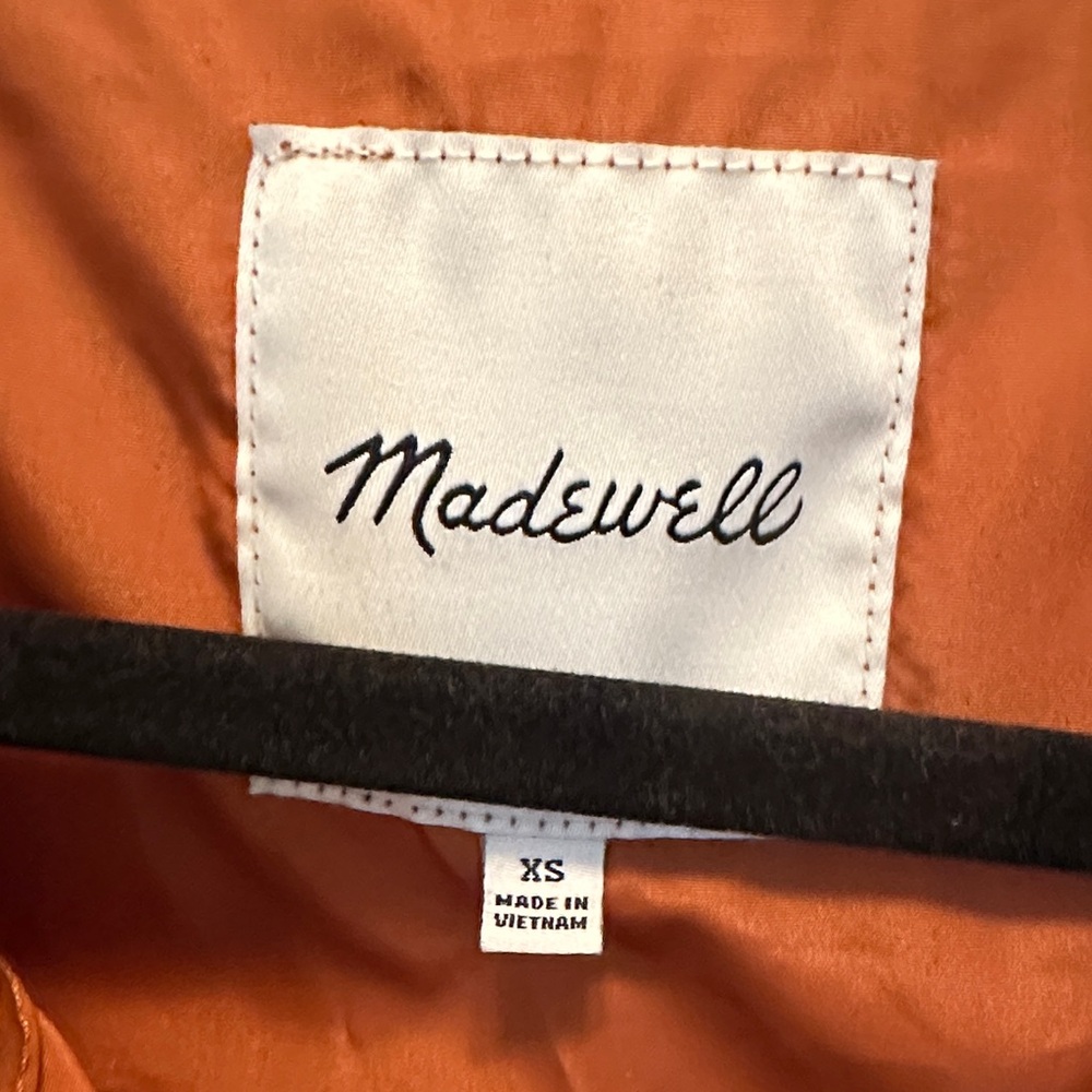 Madewell Rust Hooded Windbreaker Jacket Size XS - Picture 2 of 10